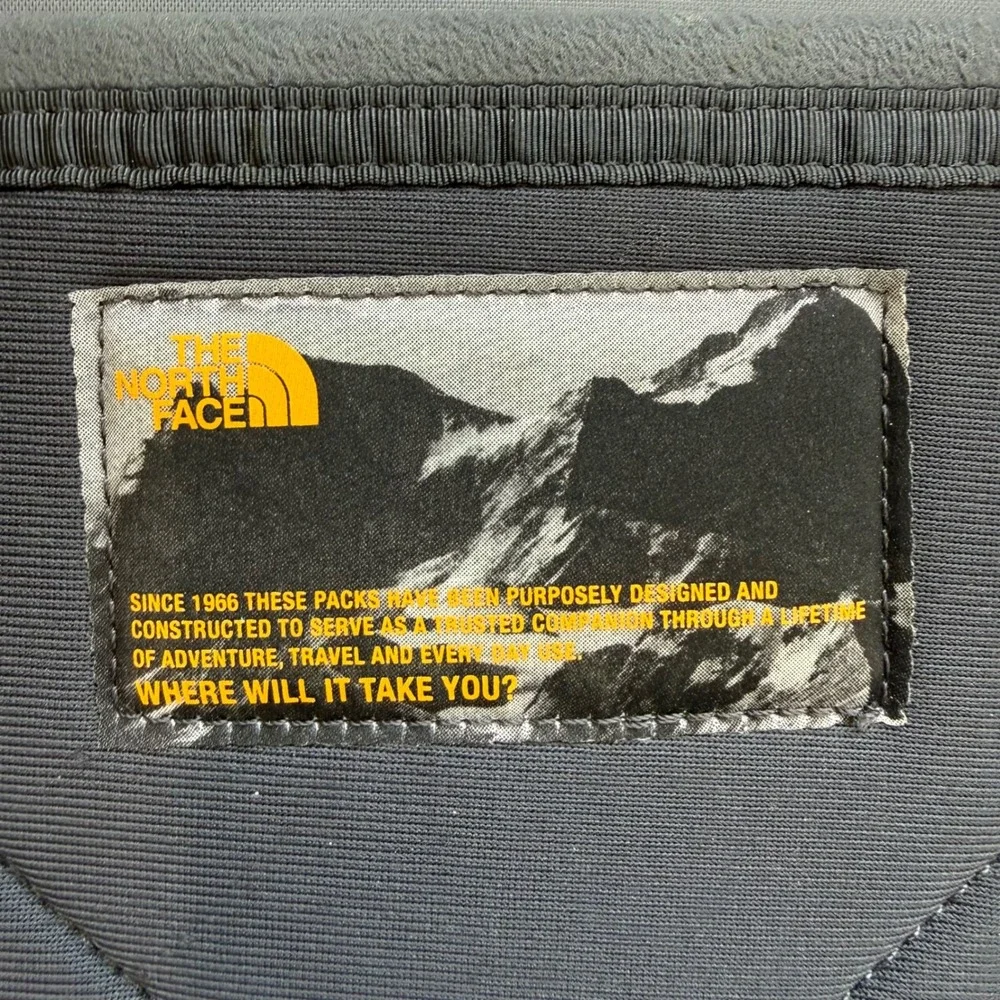 The North Face Microbyte Backpack Grey Navy Blue Laptop Bag NF00CTJ9